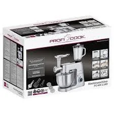 Proficook Pétrin Multifonctions – 3 En 1 – 6,7 Litres – 8 Vitesses – 1500 W – Gris
