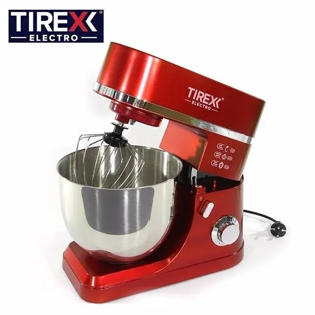 TIREXX Robot Pétrin Multifonctions – Ptr90R – 7 L – 1200 W – Rouge – Image 2